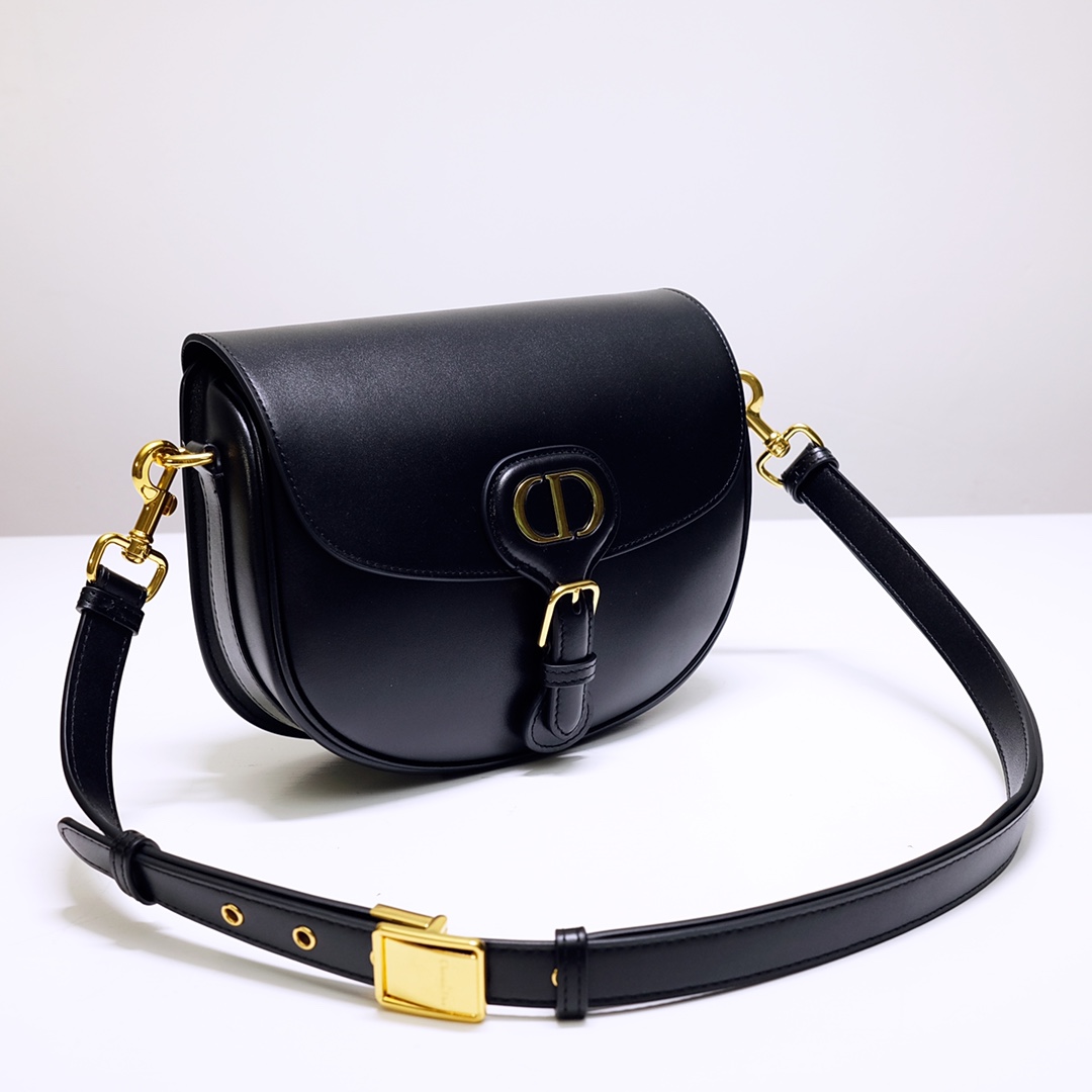 Medium Dior Bobby Bag Black Box Calfskin